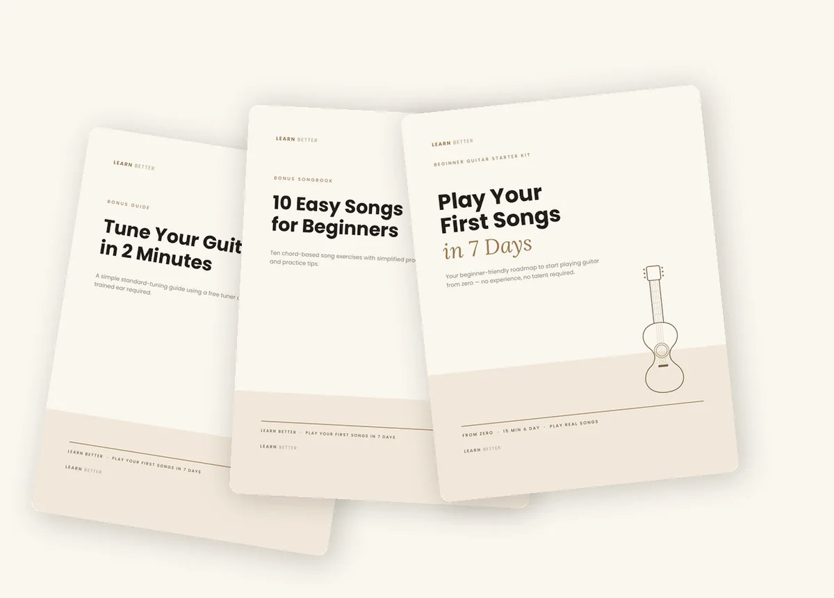 Play Your First Songs in 7 Days product stack